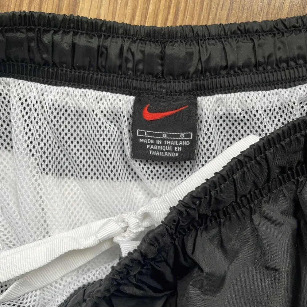 Vintage 90s Nike Spell Out Mesh Lined Swim Shorts Trainers Size L